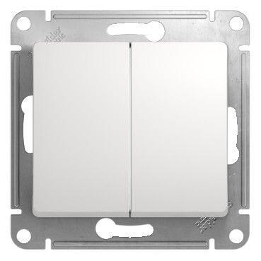 Переключатель проходной 2-кл. СП Glossa 10А IP20 (сх. 6/2) 10AX механизм бел. SE GSL000165 275163 - фото 16750460