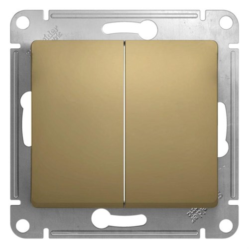 Переключатель проходной 2-кл. СП Glossa 10А IP20 (сх. 6/2) 10AX механизм титан SE GSL000465 1063800 - фото 16750540