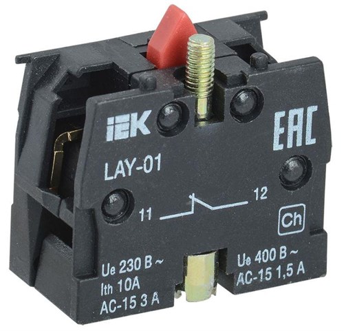 Блок контактный 1р для LAY5 IEK BDK11 236973 - фото 16750672