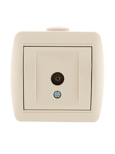Розетка телевизионная оконечная TV ОП Nata 16А IP20 крем. LEZARD 710-0300-130 249483 - фото 16750731