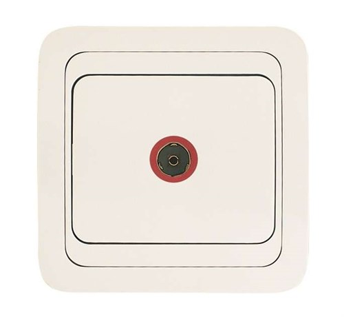 Розетка телевизионная TV 1-м СП Mimoza 16А IP20 бел./бел. Makel 12007 31205 - фото 16751234