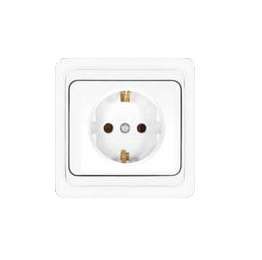 Розетка 1-м СП Валери 16А IP20 с заземл. бел. UNIVersal В0028 75140 - фото 16751395