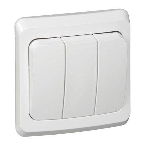 Выключатель 3-кл. СП Этюд 10А IP20 бел. SE BC10-003B 87921 - фото 16751404