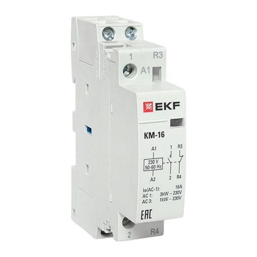 Контактор модульный КМ 16А NО+NC (1 мод.) EKF km-1-16-11 220390 - фото 16751674