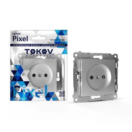 Розетка 1-м СП Pixel 16А IP20 без заземл. защ. шторки механизм алюм. TOKOV ELECTRIC TKE-PX-R1SF-C03 1792266 - фото 16752318