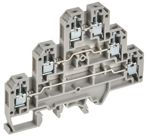 Колодка клеммная CTS-ML 3 ур. 2.5кв.мм сер. IEK YCT13-00-3-K03-002 1789919 - фото 16752347