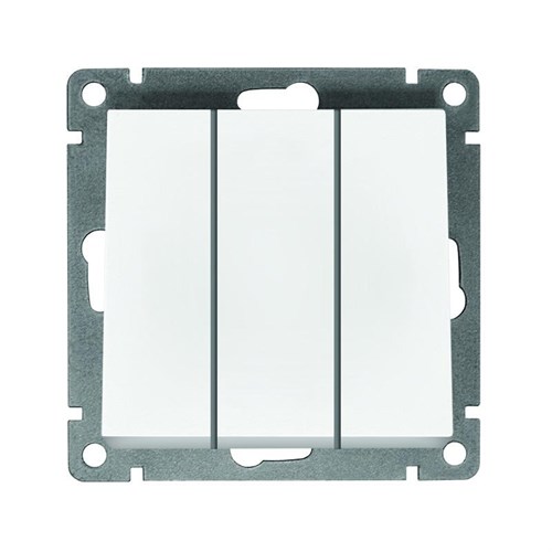 Выключатель 3-кл. СП Афина 10А IP20 механизм бел Universal A0043 1734304 - фото 16752536