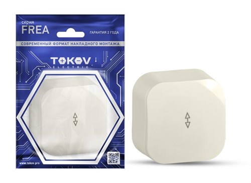 Переключатель 1-кл. ОП Frea 10А IP20 250В АБС-пластик беж. TOKOV ELECTRIC TKE-FR-P1-C02 1685686 - фото 16752627
