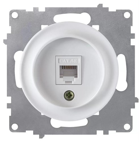 Розетка компьютерная 1-м СП Florence RJ45 кат.5E механизм бел. (1E20701300) OneKeyElectro 2172770 1656678 - фото 16752722