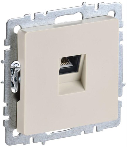 Розетка компьютерная СП RJ45 кат.5E BRITE РК10-БрКр механизм беж. IEK BR-K10-1-K10 1623777 - фото 16752812
