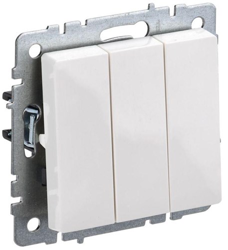 Выключатель 3-кл. СП BRITE ВС10-3-0-БрБ 10А механизм бел. IEK BR-V30-0-10-K01 1617286 - фото 16752833