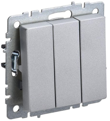 Выключатель 3-кл. СП BRITE ВС10-3-0-БрА 10А механизм алюм. IEK BR-V30-0-10-K47 1617285 - фото 16752834