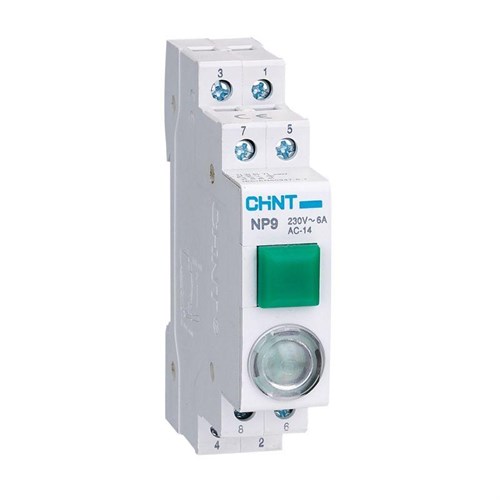 Кнопка модульная NP9-12D3/1 с подсветкой 1НО+2НЗ AC/DC 230В зел. (R) CHINT 584075 1609975 - фото 16752916