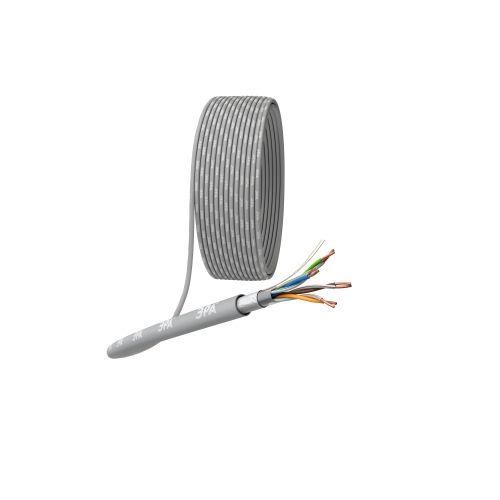 Кабель витая пара F/UTP кат.5E 4х2х24AWG solid CU PVC сер. (м) Эра Б0044688 1408262 - фото 16753172