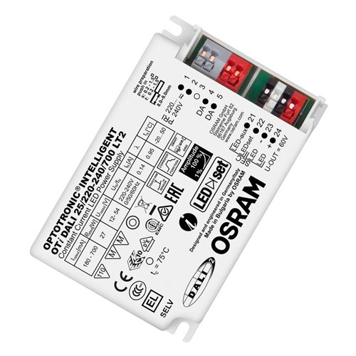 Аппарат пускорегулирующий электронный (ЭПРА) OTI DALI 25/220-240/700 LT2 DIM OSRAM 4052899488144 1344869 - фото 16753438