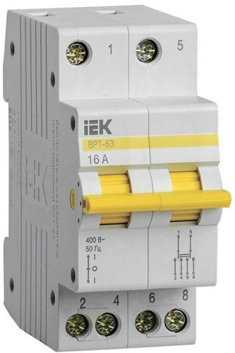 Выключатель-разъединитель трехпозиционный 2п ВРТ-63 16А IEK MPR10-2-016 1233252 - фото 16753611