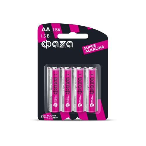 Элемент питания алкалиновый AA/LR6 1.5В Super Alkaline BL-4 (уп.4шт) ФАZА 5000285 495341 - фото 16753684