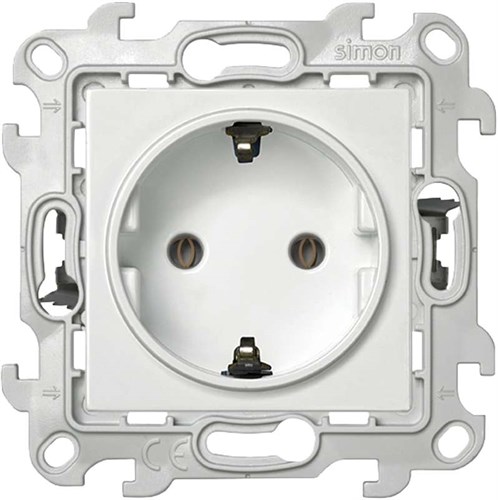 Розетка 1-м СП Simon 24 16А IP20 2P+E Push&Go без защ. шторок механизм бел. Simon 2420434-030 1278975 - фото 16753718