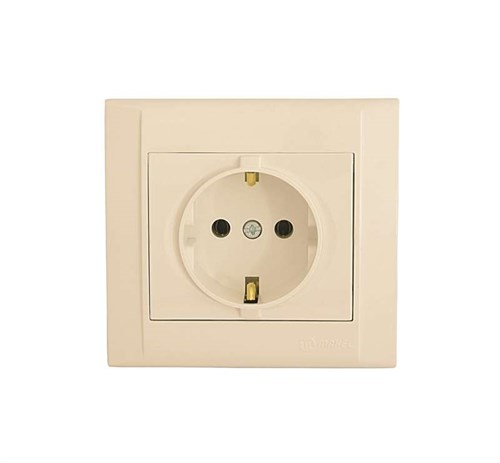 Розетка СП Defne 16А IP20 с зазем.крем Makel 42010028 517530 - фото 16753800