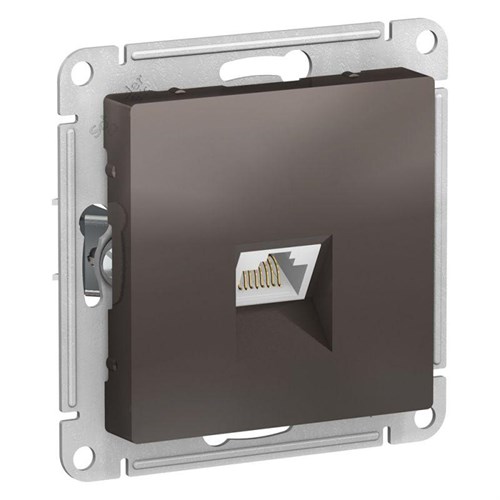 Розетка компьютерная AtlasDesign RJ45 кат.5E механизм мокко SE ATN000683 1240383 - фото 16753850