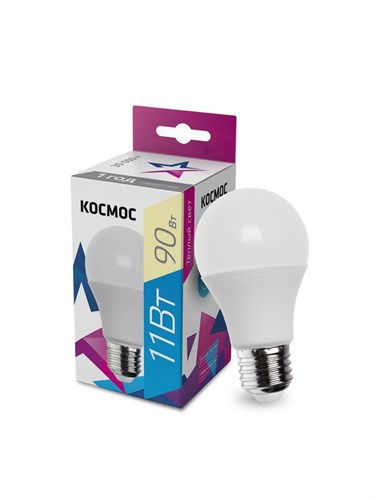 Лампа светодиодная A60 11Вт 3000К E27 220В КОСМОС LkecLED11wA60E2730 441265 - фото 16753922