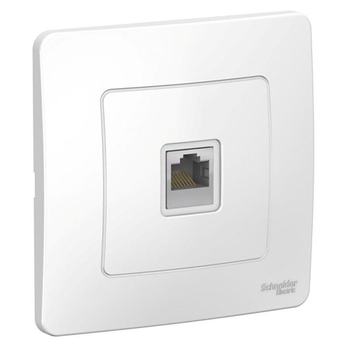 Розетка компьютерная 1-м СП Blanca RJ45 кат.5E бел. SE BLNIS045001 1210268 - фото 16754039
