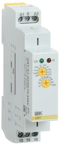 Реле задержки включения ORT 1 контакт 12-240В AC/DC IEK ORT-A1-ACDC12-240V 463842 - фото 16754046