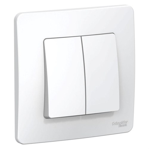 Выключатель 2-кл. СП Blanca 6А IP20 (сх. 5) 250В бел. SE BLNVS006501 1210248 - фото 16754056