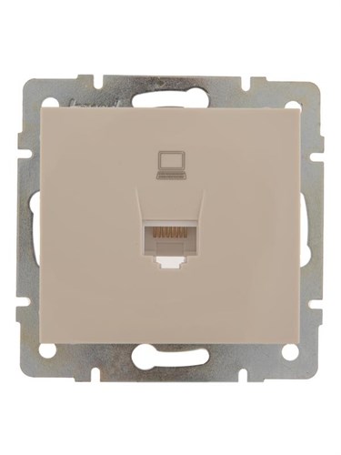 Розетка компьютерная СП Rain RJ45 16А IP20 механизм крем. LEZARD 703-0388-139 450542 - фото 16754102