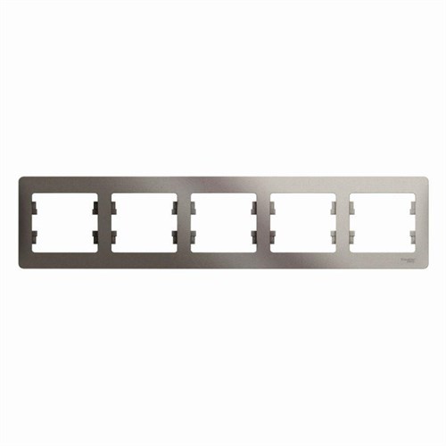 Рамка 5-м Glossa горизонт. платина SE GSL001205 454501 - фото 16754105