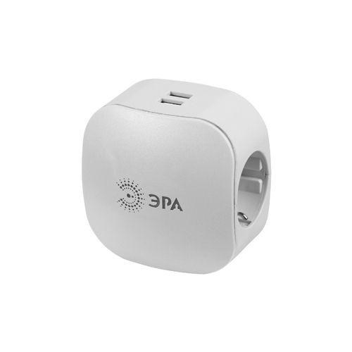 Разветвитель 3-м с заземл. 16А IP20 SP-3e-USB-2A 220В + 2хUSB 2000мА защ. шторки бел. Эра Б0015243 457608 - фото 16754109