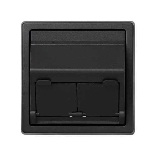 Адаптер на 2 RJ45(12) коннектора 75528; 75540; 75541; 75544-39 75542-30 наклонный Simon73 Loft графит 73086-62 393415 - фото 16754373