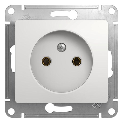 Розетка 1-м СП Glossa 16А IP20 без заземл. механизм бел. SE GSL000141 275151 - фото 16754512