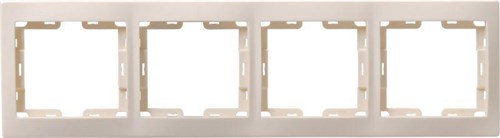 Рамка 4-м КВАРТА РГ-4-ККм горизонт. крем. IEK EMK40-K33-DM 245497 - фото 16754775