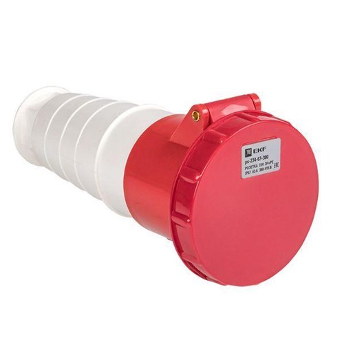 Розетка кабельная 63А 380В 3P+РЕ IP67 (234) EKF ps-234-63-380 126582 - фото 16755117