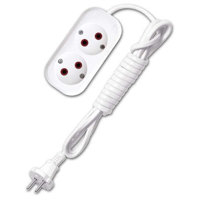 Удлинитель 2х2м без заземл. 6А IP20 У6-011 ШВВП 2х0.75 UNIVersal 9631911 47815 - фото 16755253