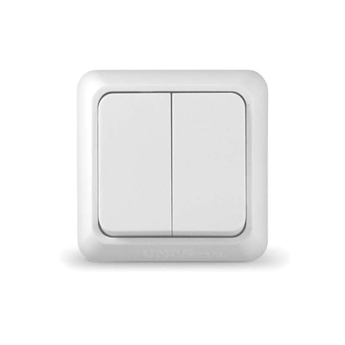 Выключатель 2-кл. ОП Олимп 10А IP20 бел. UNIVersal О0023 78413 - фото 16755377