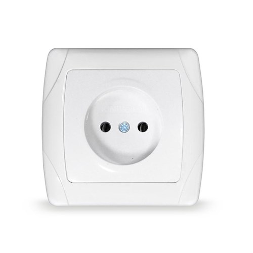 Розетка 1-м СП Маргарита 16А IP20 без заземл. защ. шторки бел. UNIVersal М0022 84923 - фото 16755424