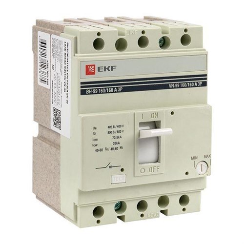 Выключатель нагрузки 3п ВН-99 160/160А EKF sl99-160-160 459445 - фото 16755459