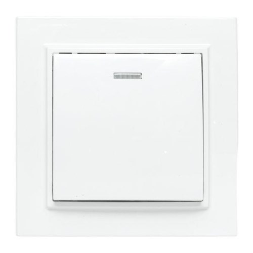 Выключатель 1-кл. СП Минск 10А IP20 с индикатором бел. Basic EKF ERV10-121-10 453871 - фото 16755461
