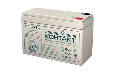 Аккумулятор ОПС 12В 7.2А.ч КТ 12-7.2 Контакт 1906723 - фото 16755743