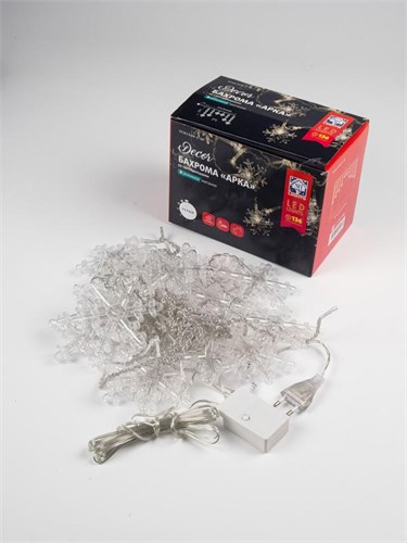 Гирлянда Бахрома "Арка" ICLD136W-C-SF 136LED 2.5х1.2м 8режимов IP20 бел. SHLights 4690601054272 1899244 - фото 16755981