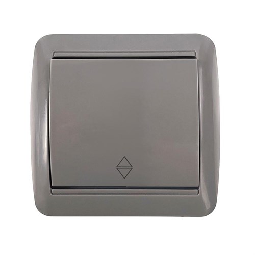 Переключатель проходной 1-кл. ОП Клио 10А IP44 сер. UNIVersal К2230-Gr 1842703 - фото 16756142