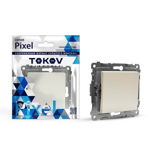 Переключатель проходной 1-кл. СП Pixel 10А IP20 механизм беж. TOKOV ELECTRIC TKE-PX-P1-C02 1792233 - фото 16756322