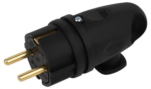 Вилка VX11-B-IP44 16А IP44 с кольцом угловая с заземл. каучук черн. ЭРА Б0055416 1773107 - фото 16756432