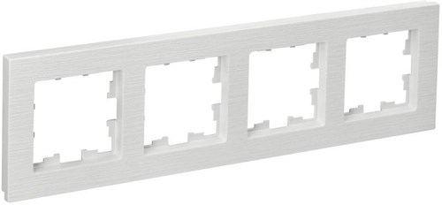 Рамка 4-м BRITE РУ-4-Бр бел. рифленый IEK BR-M42-51-K01 1766153 - фото 16756453