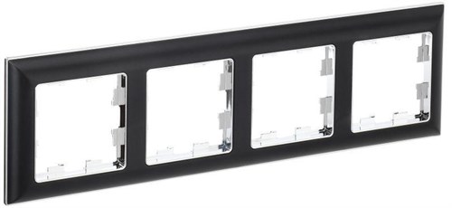 Рамка 4-м BRITE РУ-4-Бр хром/черн. IEK BR-M42-12-2-K23 1766149 - фото 16756454