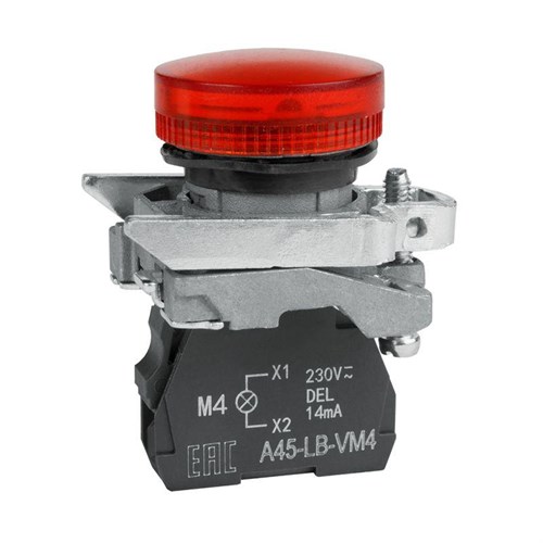 Лампа сигнальная OptiSignal D22 C4-L-M4 красн. металл 230-240VAC XB4BVM4 КЭАЗ 332176 1739238 - фото 16756552