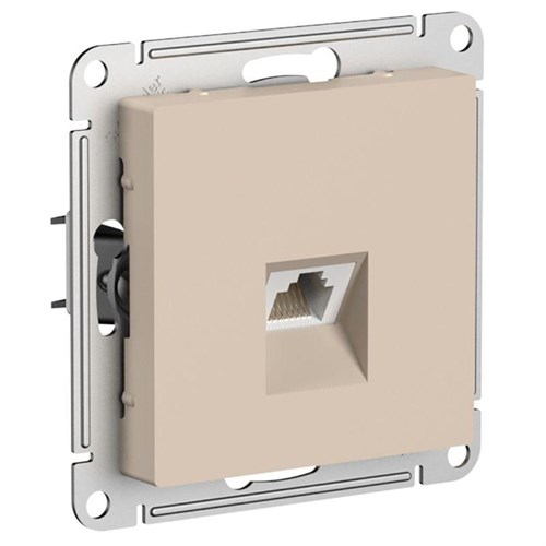 Розетка компьютерная AtlasDesign RJ45 кат.5E механизм песочн. SE ATN001283 1712780 - фото 16756576
