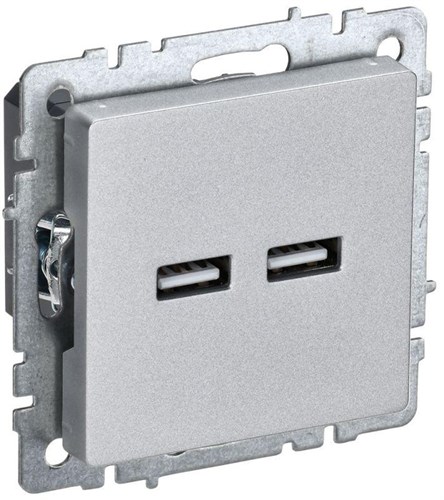 Розетка BRITE USB A+A 3.1А РЮ10-1-БрА механизм алюм. IEK BR-U21-D31-K47 1679769 - фото 16756654